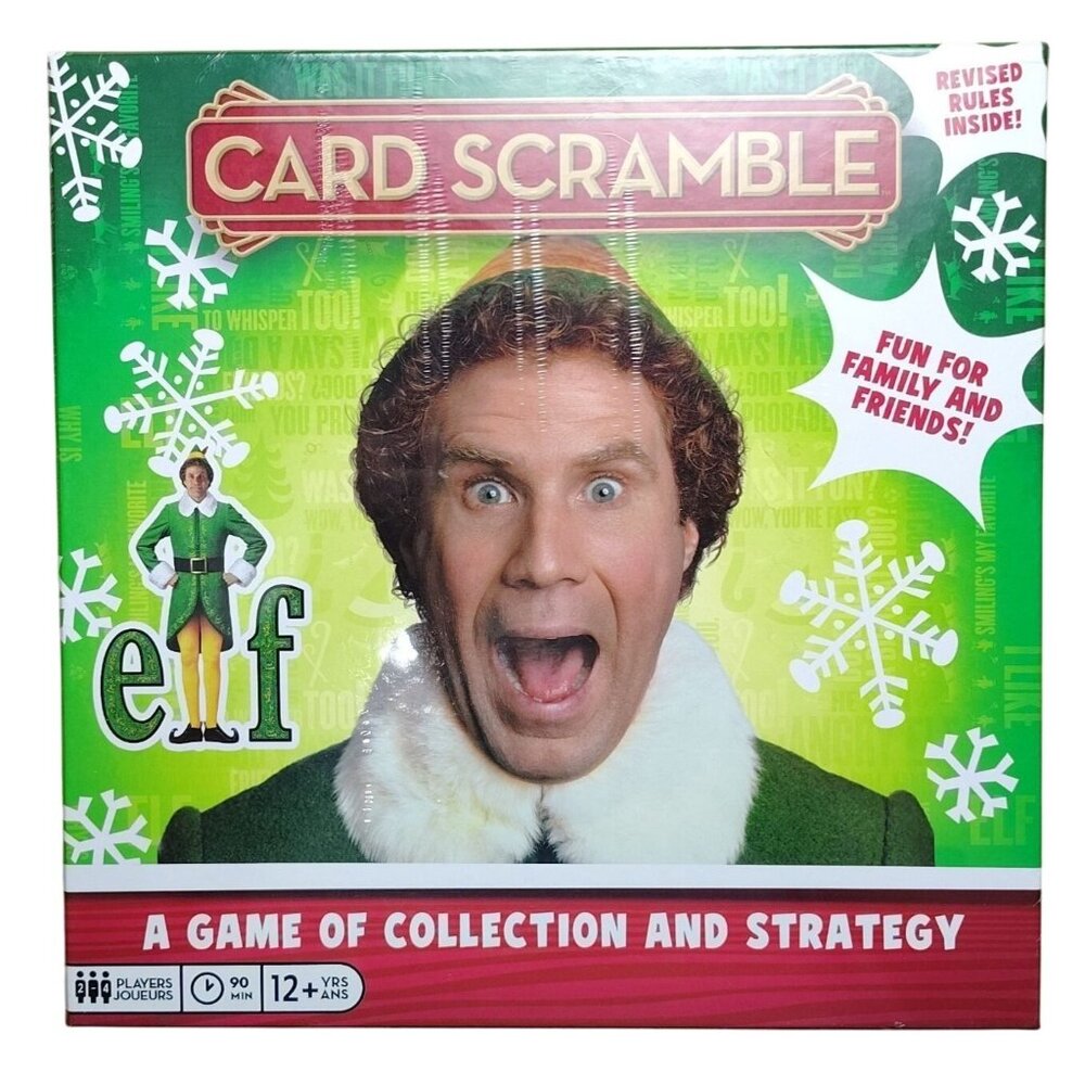 Elf Card Scramble Board Game Strategy and Collection Family Fun Ages 12+